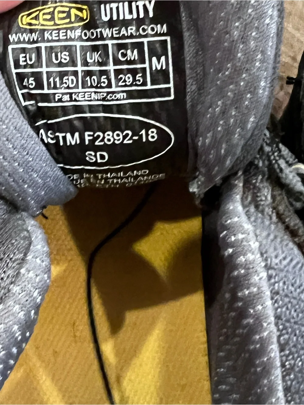 Keen Black & Gray Trail Shoes with Yellow Accents